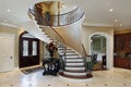 Foyer with spiral staircase Royalty Free Stock Photo