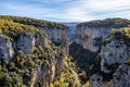 Foz de Arbayun canyon of Salazar River of the Pyrenees in Spain Royalty Free Stock Photo