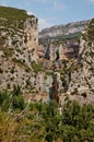 Foz de Lumbier, A canyon in Spain Royalty Free Stock Photo