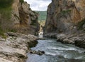 Foz de Lumbier, Irati river canyon in Navarra, Spain Royalty Free Stock Photo