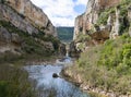 Foz de Lumbier, Irati river canyon in Navarra, Spain Royalty Free Stock Photo