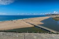 Foz do Sizandro beach in Silveira, Portugal.