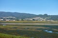 A Foz, the mouth of the Minor river in La Ramallosa, Galicia, Spain Royalty Free Stock Photo