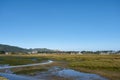 A Foz, the mouth of the Minor river in La Ramallosa, Galicia, Spain Royalty Free Stock Photo