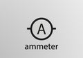 Ammeter Engineering Symbol, Vector symbol design. Engineering Symbols.