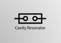 Cavity Resonator Engineering Symbol, Vector symbol design. Engineering Symbols.