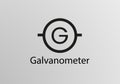 Galvanometer Engineering Symbol, Vector symbol design. Engineering Symbols.