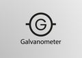 Galvanometer Engineering Symbol, Vector symbol design. Engineering Symbols. Royalty Free Stock Photo
