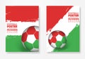 Vector Hungary football poster template