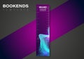 bookend template with abstract shapes. Abstract dynamic gradient graphic elements in modern style.