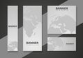 Abstract world concept banner design web template Set, Horizontal header web banner. Royalty Free Stock Photo