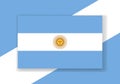 Vector Argentina Flag. Country flag design. Flat vector flag.