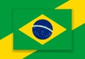 Vector Brazil Flag. Country flag design. Flat vector flag. Royalty Free Stock Photo