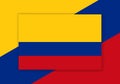 Vector Colombia Flag. Country flag design. Flat vector flag.