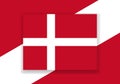 Vector Denmark Flag. Country flag design. Flat vector flag.