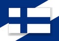 Vector Finland Flag. Country flag design. Flat vector flag.
