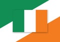 Vector Ireland Flag. Country flag design. Flat vector flag.