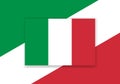 Vector Italia Flag. Country flag design. Flat vector flag.