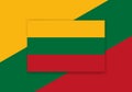 Vector Lithuania Flag. Country flag design. Flat vector flag.