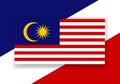 Vector Malaysia Flag. Country flag design. Flat vector flag.