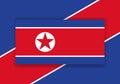 Vector North Korea Flag. Country flag design. Flat vector flag.