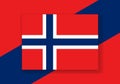 Vector Norway Flag. Country flag design. Flat vector flag.