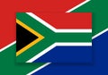 Vector South Africa Flag. Country flag design. Flat vector flag.
