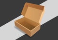 Open cardboard icon in flat style. Shipping box vector illustration Royalty Free Stock Photo