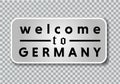 Welcome to Germany vintage metal sign on a png background