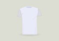 boys t shirt short sleeve drop shoulder crew neck plain white t shirt front view Royalty Free Stock Photo