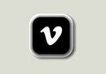 Vimeo new logo and icon printed on white paper. Vimeo social media