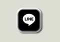 Line new logo and icon printed on white paper. Line social media Royalty Free Stock Photo