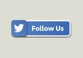 Twitter logo, Twitter icon Follow us speech bubble. Royalty Free Stock Photo