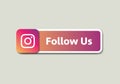 instagram logo, instagram icon Follow us speech bubble. Message bubbles. Social media design concept. Royalty Free Stock Photo