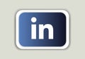 LinkedIn logo sign symbol vector. Mobile apps online service icon.