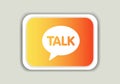 Talk logo sign symbol vector. Mobile apps online service icon