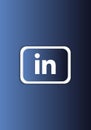 LinkedIn logo sign symbol vector. Mobile apps online service icon.