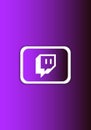 Twitch logo sign symbol vector. Mobile apps online service icon