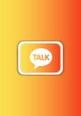 Talk logo sign symbol vector. Mobile apps online service icon