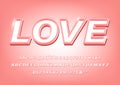 3D Pink Alphabet Love Bold Font Royalty Free Stock Photo