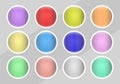 Empty Circles with Highlight, Gloss Effect. Eps 10 vector. Royalty Free Stock Photo