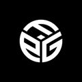 FPG letter logo design on black background. FPG creative initials letter logo concept. FPG letter design Royalty Free Stock Photo