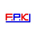 FPK letter logo creative design with vector graphic, FPK Royalty Free Stock Photo
