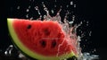 fpoto of watermelon Dynamic and mesmerizing composition , Generative ai