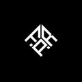 FPR letter logo design on black background. FPR creative initials letter logo concept. FPR letter design