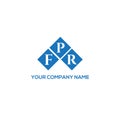 FPR letter logo design on white background. FPR creative initials letter logo concept. FPR letter design