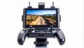 FPV Drone Controller with Live Aerial View on White Background Royalty Free Stock Photo