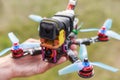 Fpv high-speed drone copter Royalty Free Stock Photo