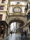 FR. France. Normandy. Rouen. Famous working astronomical clock with the oldest movement and one hand