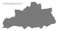 FrÃ¶ndenberg Ruhr German city map grey illustration silhouette shape